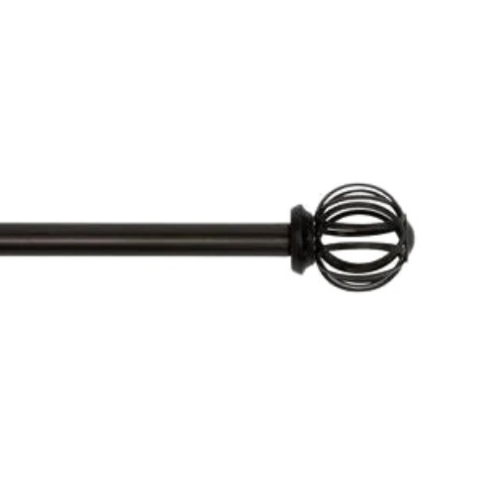 Style Selections 28-in To 48-in Bronze Steel Single Curtain Rod